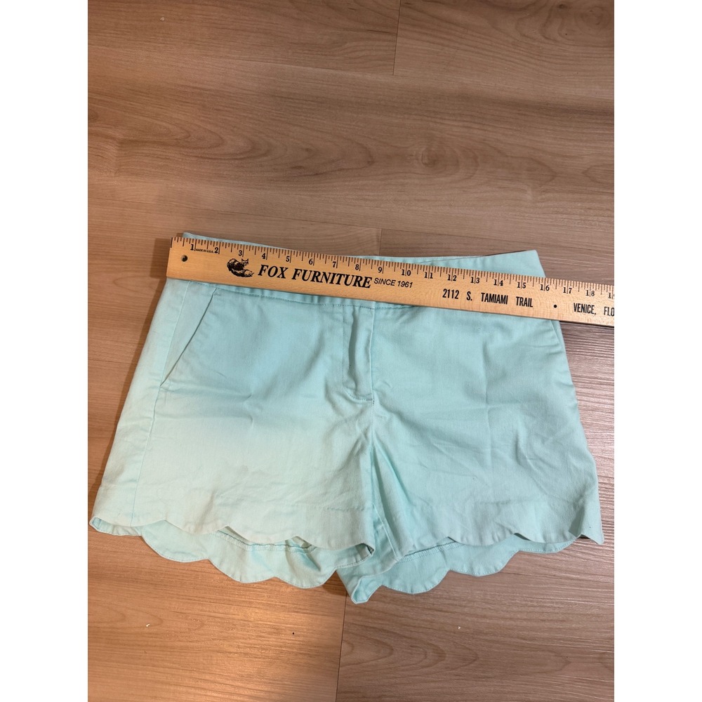 ATTYRE New York Scalloped Hem Shorts Mint 6 Women Scalloped Hem Pastel Summer - Picture 4 of 6